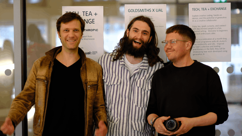 GoldsmithsUoL's tweet card. Goldsmiths Creative Technology students have been at the heart of a prestigious new digital arts residency, Tech, Tea + Exchange, at Tate Modern.