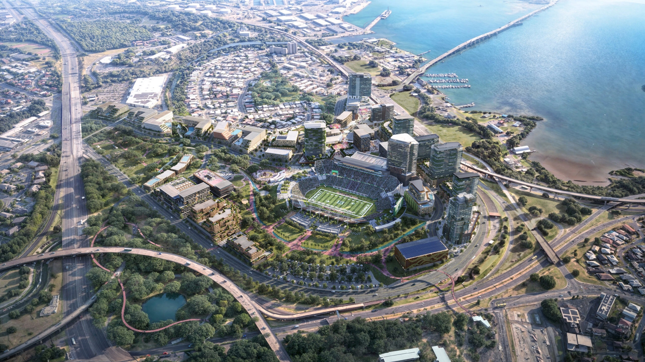 LECET's tweet card. Aloha Stadium replacement in Honolulu to serve as home field for college football team