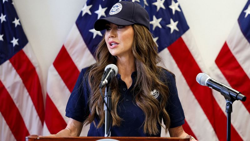 GabeCohenNews's tweet card. Homeland Security Secretary Kristi Noem is tightening her grip on her department’s purse strings, ordering that every contract and grant over $100,000 must now cross her desk for approval, according...