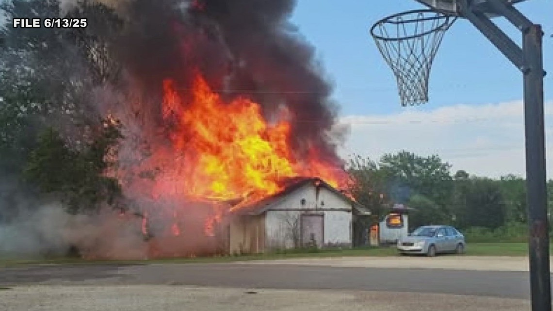 KVUE's tweet card. Officials are looking for a suspected serial arsonist after a fourth suspicious fire targeted a vacant building, raising concerns over public safety.