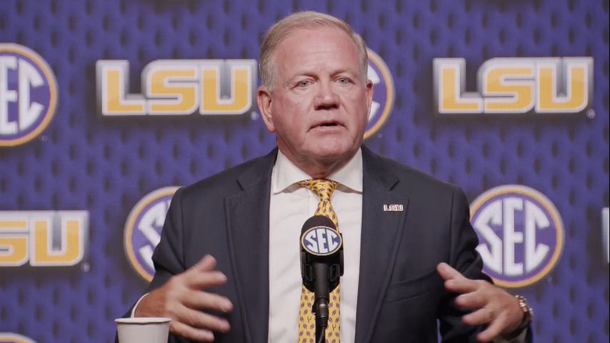WBRZ's tweet card. Brian Kelly to speak to Rotary Club of Baton Rouge ahead of fourth season coaching Tigers