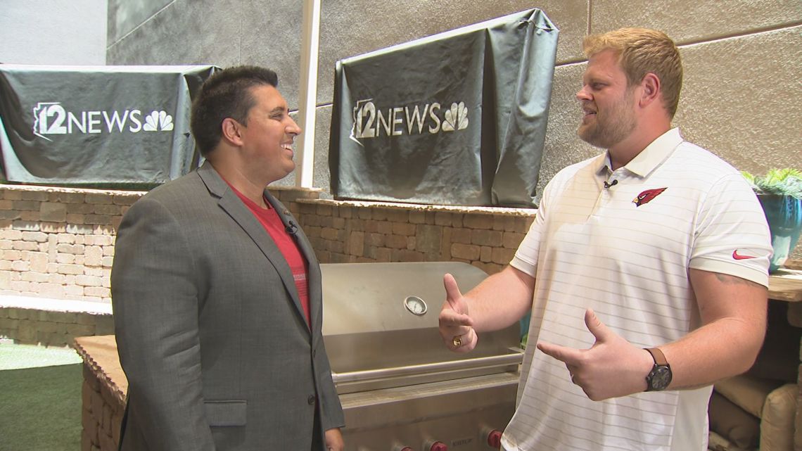 12News's tweet card. 12Sports Cameron Cox talks that non-targeting call in the Peach Bowl, rookie hot dogs and going to space with Cardinals rookie offensive lineman Hayden Conner.