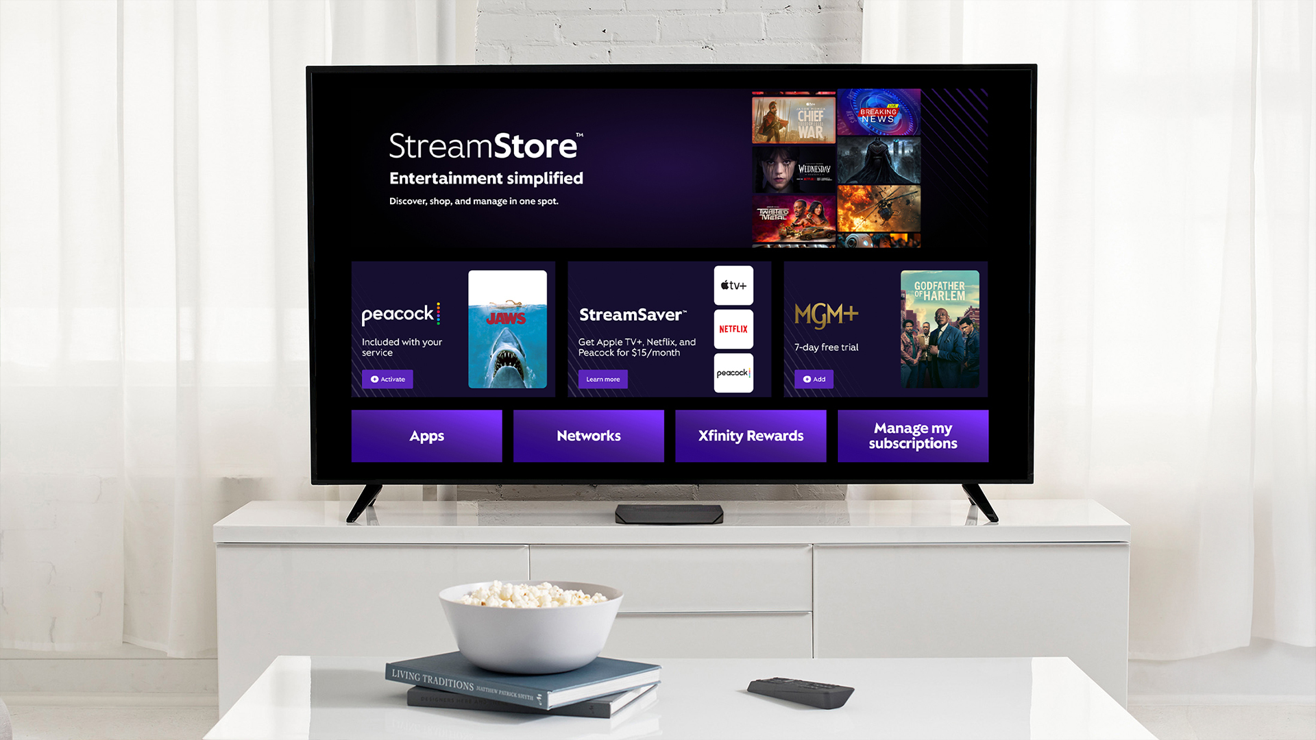CordCuttersNews's tweet card. Xfinity announced today the launch of StreamStore, a hub for discovering, purchasing and managing streaming apps, channelsand networks. StreamStore will be available to Xfinity TV and Internet...
