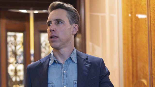bernbreslin_'s tweet card. Sen. Josh Hawley (R-Mo.) was escorted off the stage briefly Wednesday after an event was interrupted by pro-Palestine protesters. Hawley appeared at the Axios News Shapers forum and was being inter…