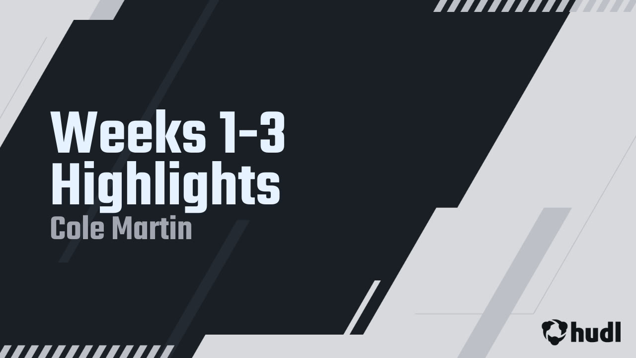 CMartin_LB_2026's tweet card. Weeks 1-3 Highlights
