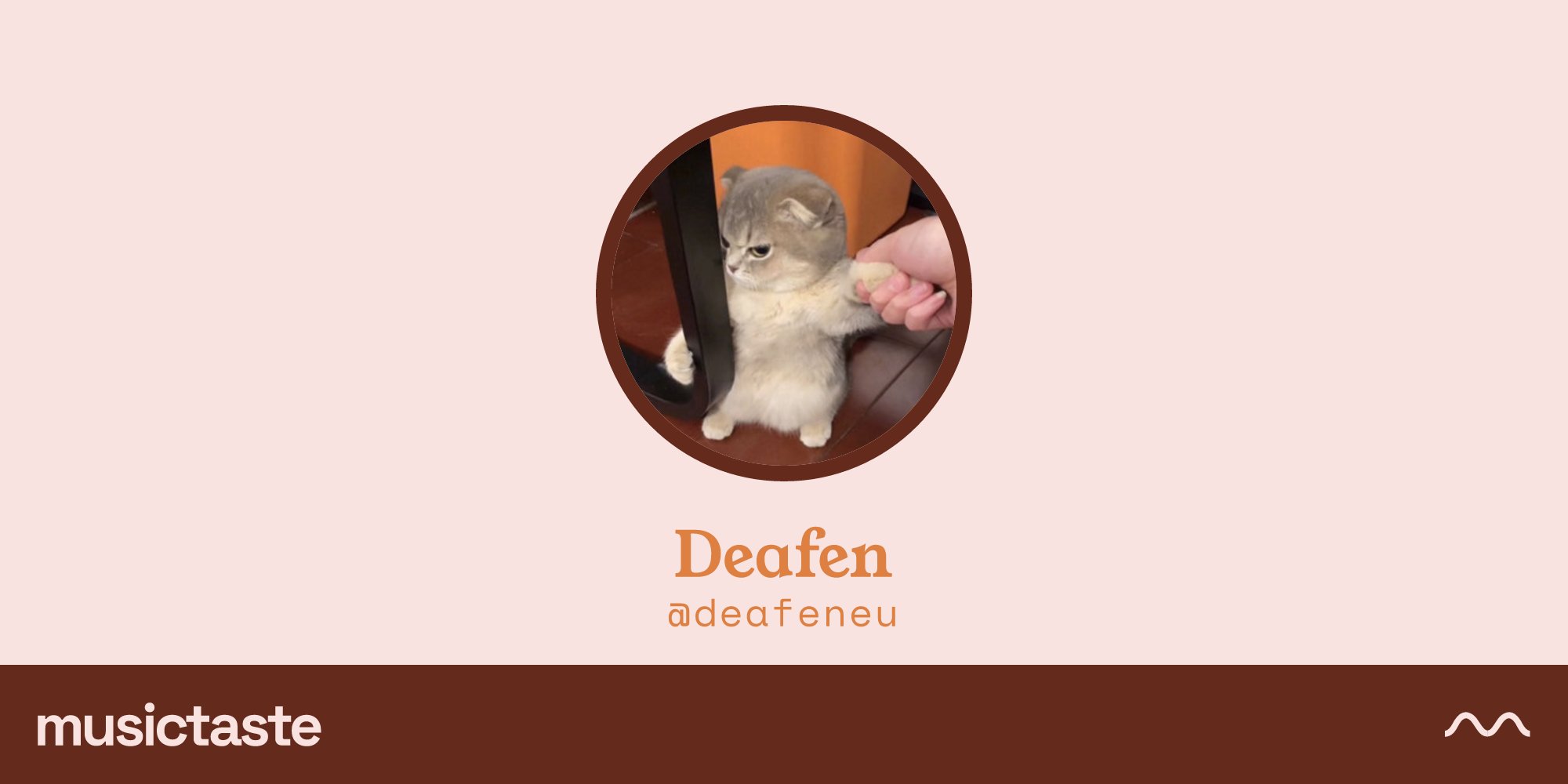 DeafenCN's tweet card. Deafen wants to compare music tastes with you! Sign in with Spotify to find out how compatible you are.