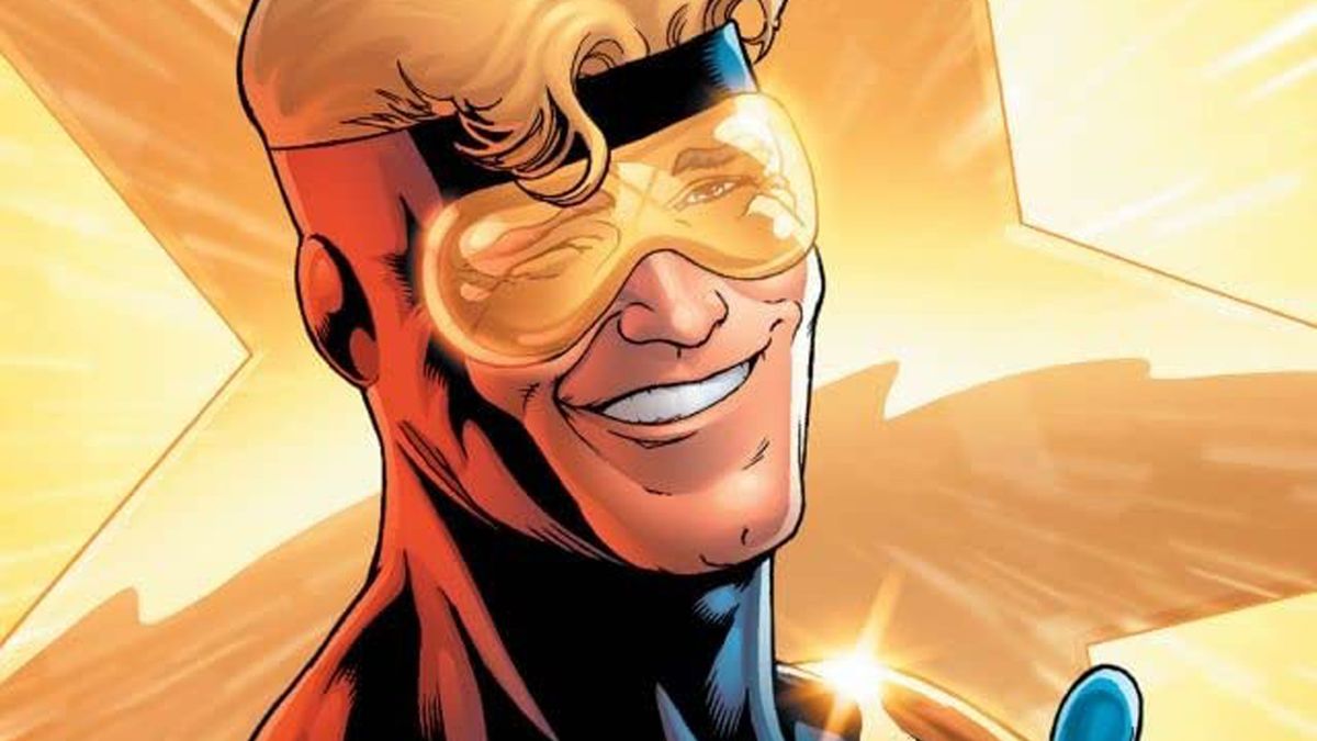 GamesRadar's tweet card. Booster Gold is coming to the small screen
