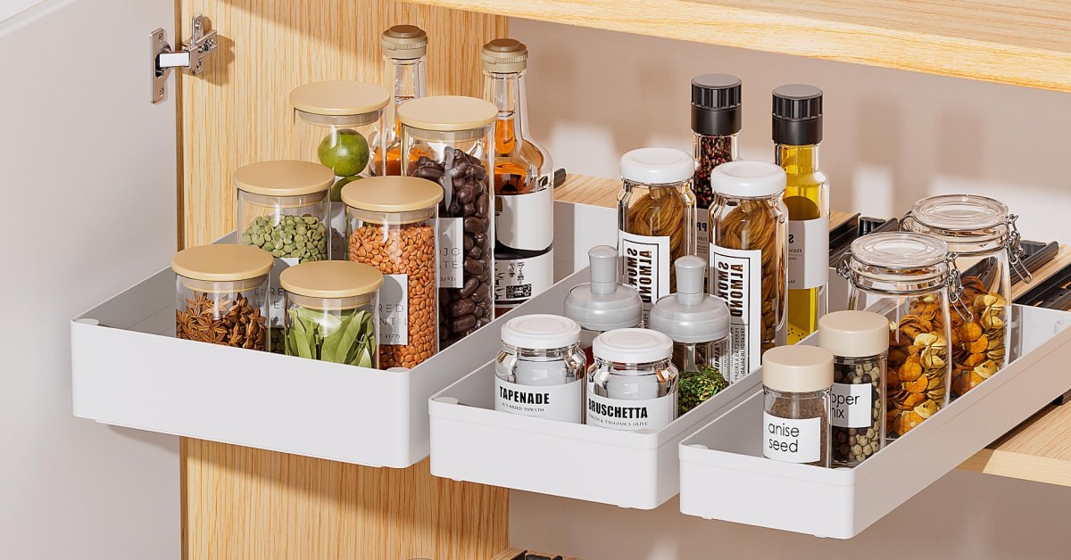 9to5toys's tweet card. 3-pack of Delamu Pull-Out Cabinet Organizers Buy for $28 (Reg. $40) Prime-exclusive discount What we love Kitchen cabinets can be quite deep at times and make it hard to reach items here and there....