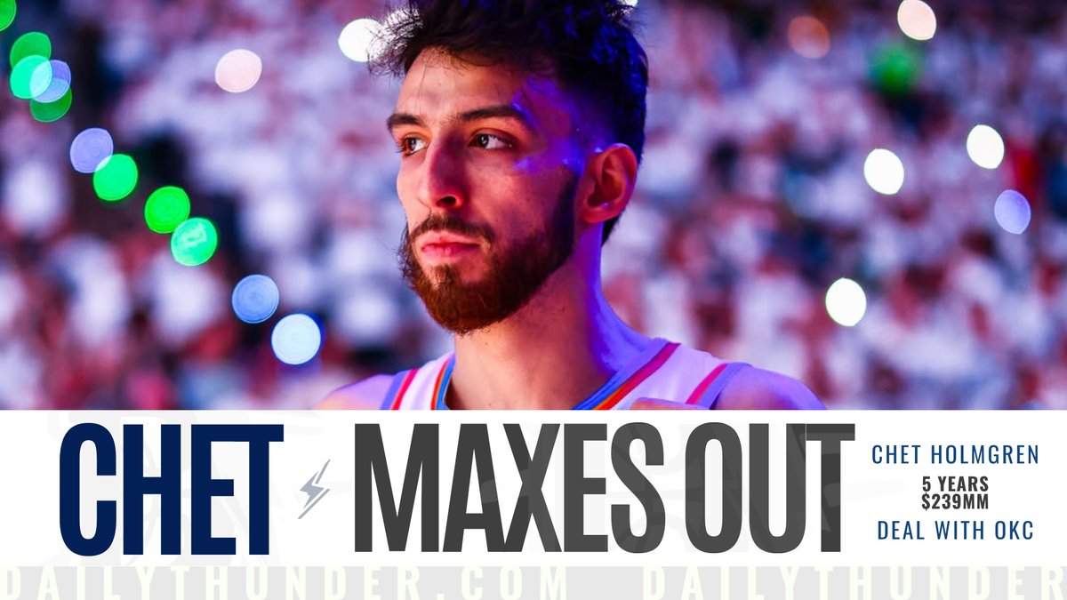 dailythunder's tweet card. Chet is awesome, and this signing is a no-brainer for Oklahoma City.