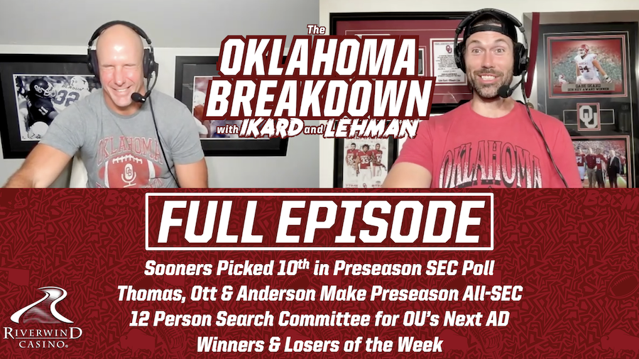 OK_Breakdown's tweet card. Gabe Ikard and Teddy Lehman discuss OU being picked 10th in the SEC preseason poll, only 3 Sooners making the preseason All-SEC teams & the 12 person search committee assembled to find OU's next...
