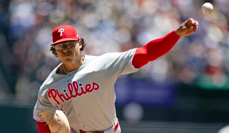 RGilbertSOP's tweet card. Tonight's Red Sox vs. Phillies predictions like Jesus Luzardo's chances at racking up Ks.