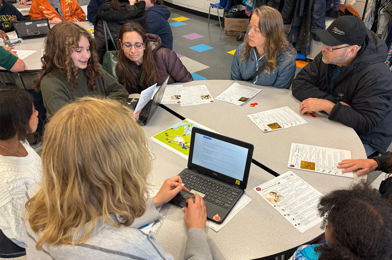 UMichCSE's tweet card. CSE researchers led by Prof. Xu Wang collaborated with local school A2 STEAM to digitize a game exploring Silk Road history for 7th graders.