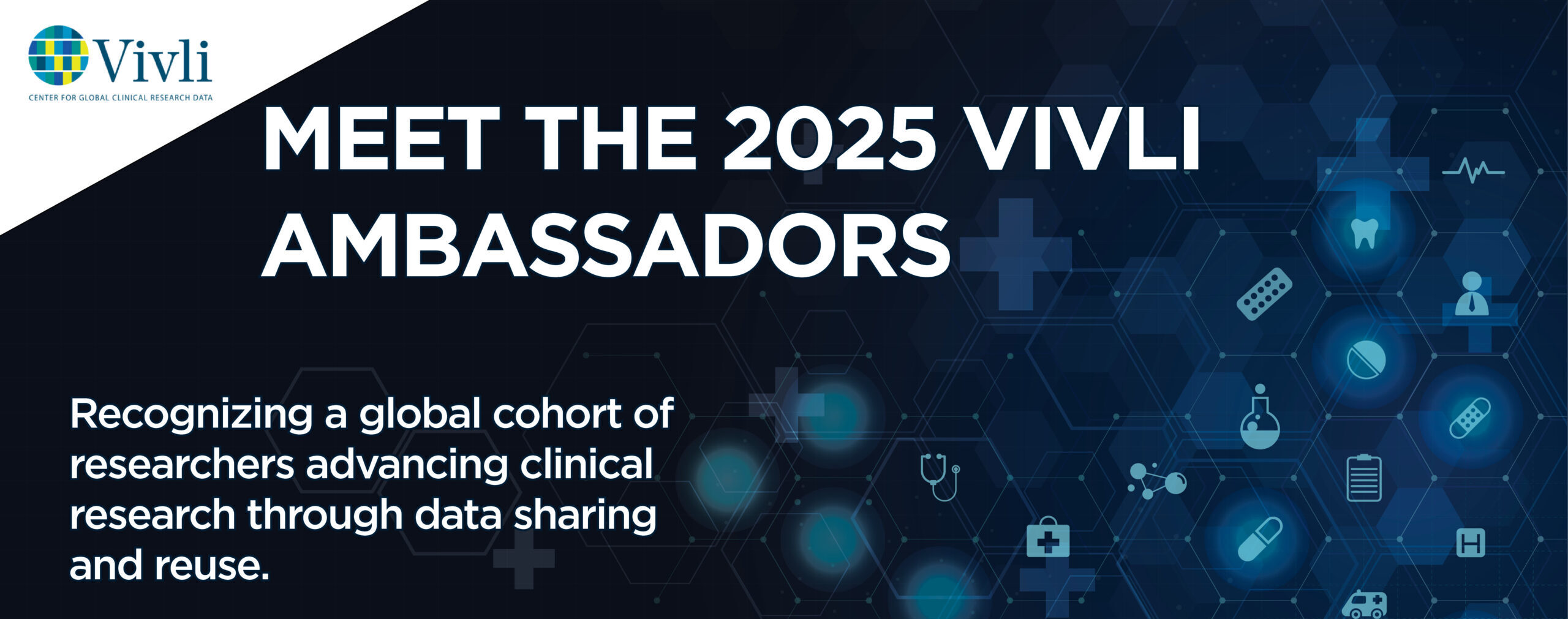 ZeidanMd's tweet card. Vivli is proud to announce the selection of our 2025 Vivli Ambassadors. This diverse group of researchers has been chosen for their commitment to data ...