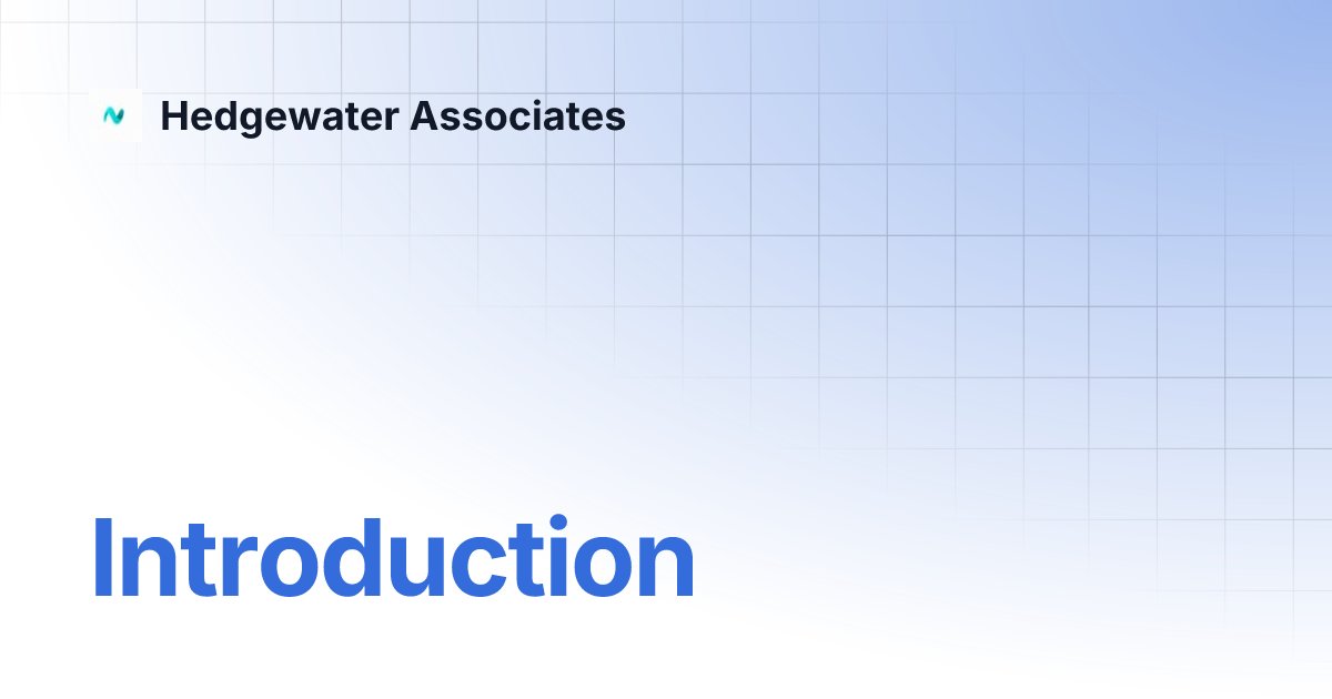 HedgewaterDAO's tweet card. Introduction | Hedgewater Associates