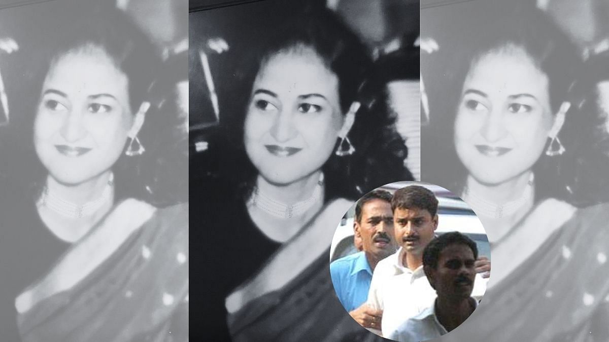 ThePrintIndia's tweet card. Priyadarshini Mattoo was a DU law student when Santosh Kumar Singh raped and murdered her in 1996. Her body was found with a room heater's cord around the neck.