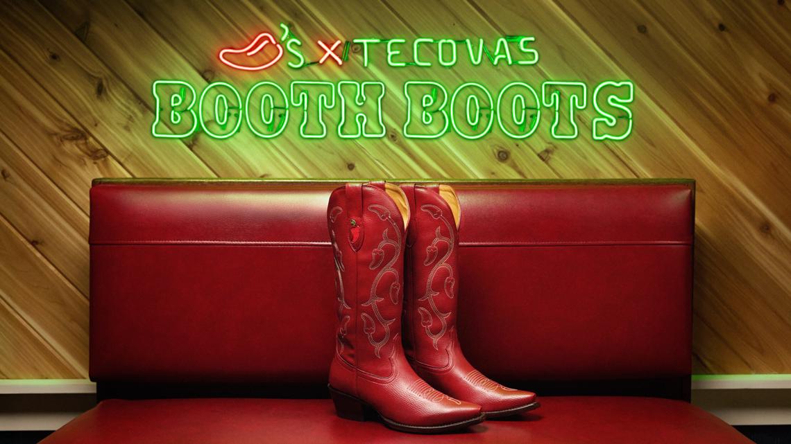KVUE's tweet card. From fajitas to fashion, Chili's is turning its red booths into some wearable pieces.