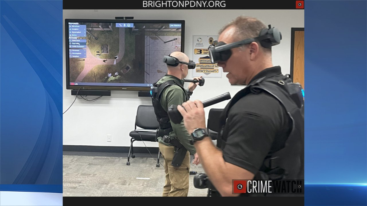 news10nbc's tweet card. The Brighton Police Department is using virtual reality to help train its officers for high-stress situations.
