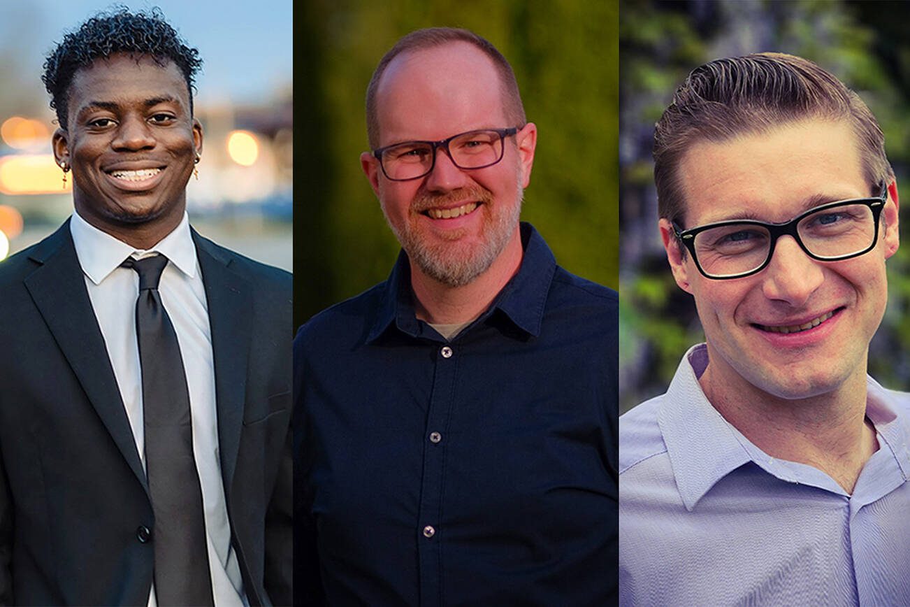 EverettHerald's tweet card. City Council Vice President Josh Binda is seeking a second term against challengers Tyler Hall and Bryce Owings.