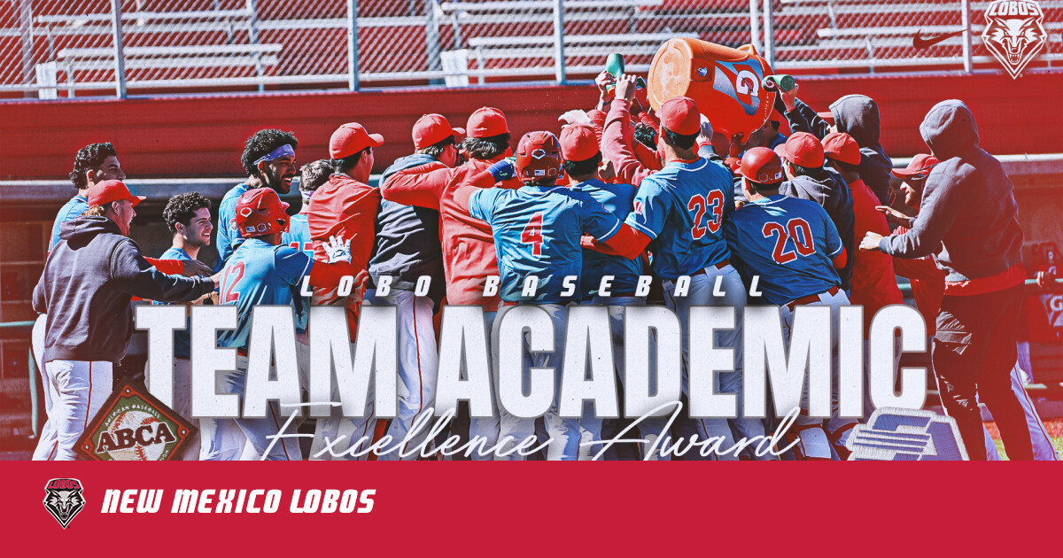 UNMLoboBaseball's tweet card. Lobo Baseball Earns ABCA Team Academic Excellence Award
