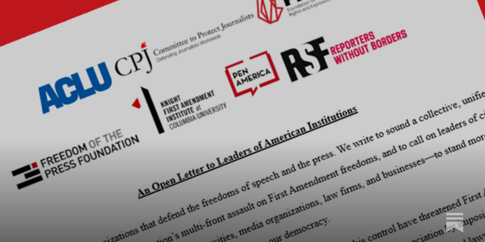 froomkin's tweet card. Universities, law firms and media organizations must stand up for their rights while there’s still time