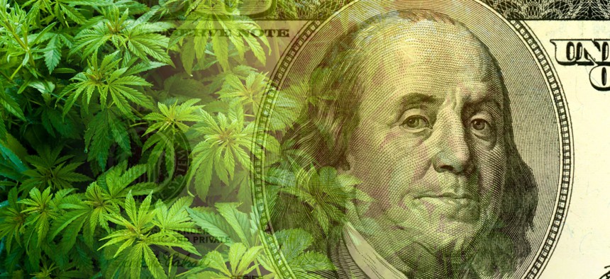 SenSharifStreet's tweet card. The tax revenue generated by recreational marijuana sales could solve the public transit funding crisis.