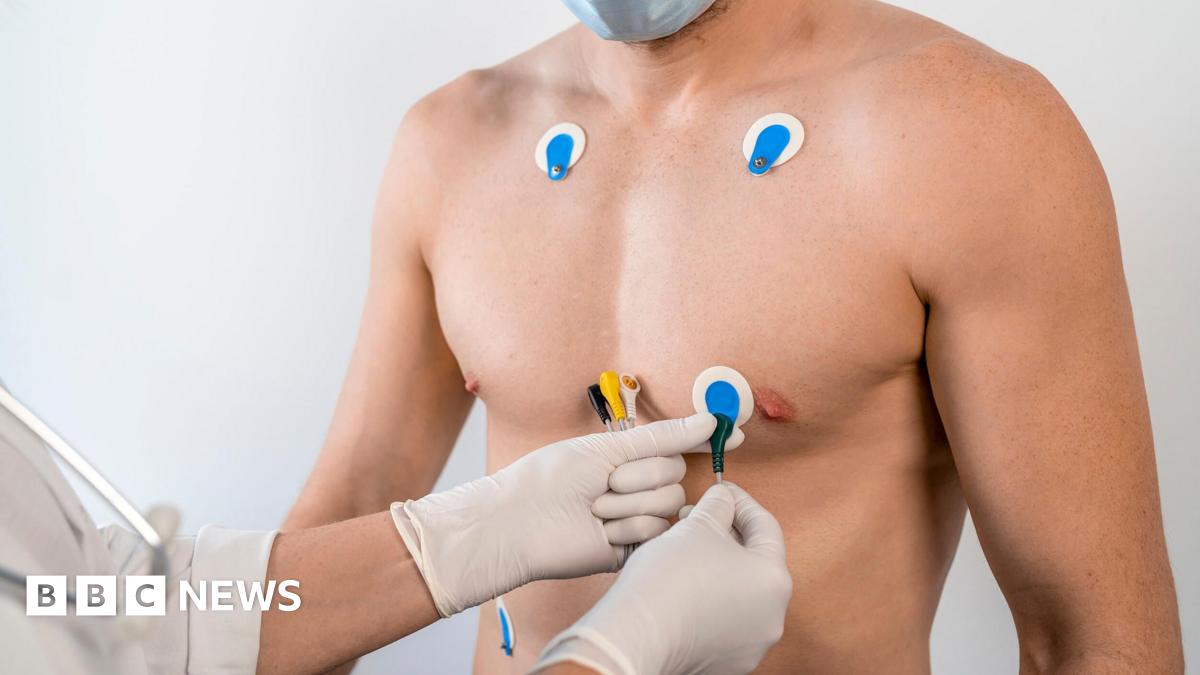 HealthInnovEast's tweet card. The test uses five electrodes to measures the heart's electrical activity in three dimensions.