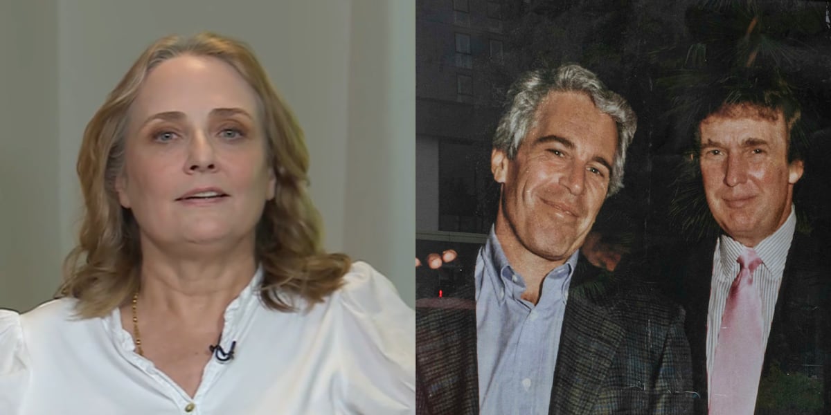 KGNSnews's tweet card. A woman who has accused Jeffrey Epstein and Ghislaine Maxwell of sexual assault is sharing an experience she had meeting President Donald Trump.