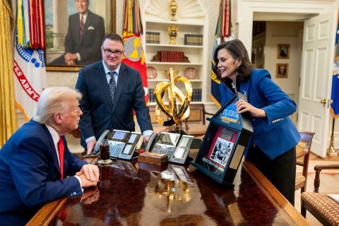BridgeMichigan's tweet card. Trump’s policy ‘wins’ on taxes, trade, and immigration enforcement come amid rising global tensions and economic uncertainty. Can he deliver on the ‘Michigan miracle’ he promised?