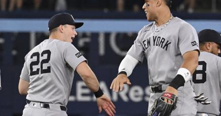 VoceroPR's tweet card. TORONTO — Ben Rice conectó un jonrón para el desempate en la novena entrada, Jazz Chisholm Jr. y Cody Bellinger también batearon cuadrangulares y los Yankees de Nueva York vencieron el martes 5-4 a...