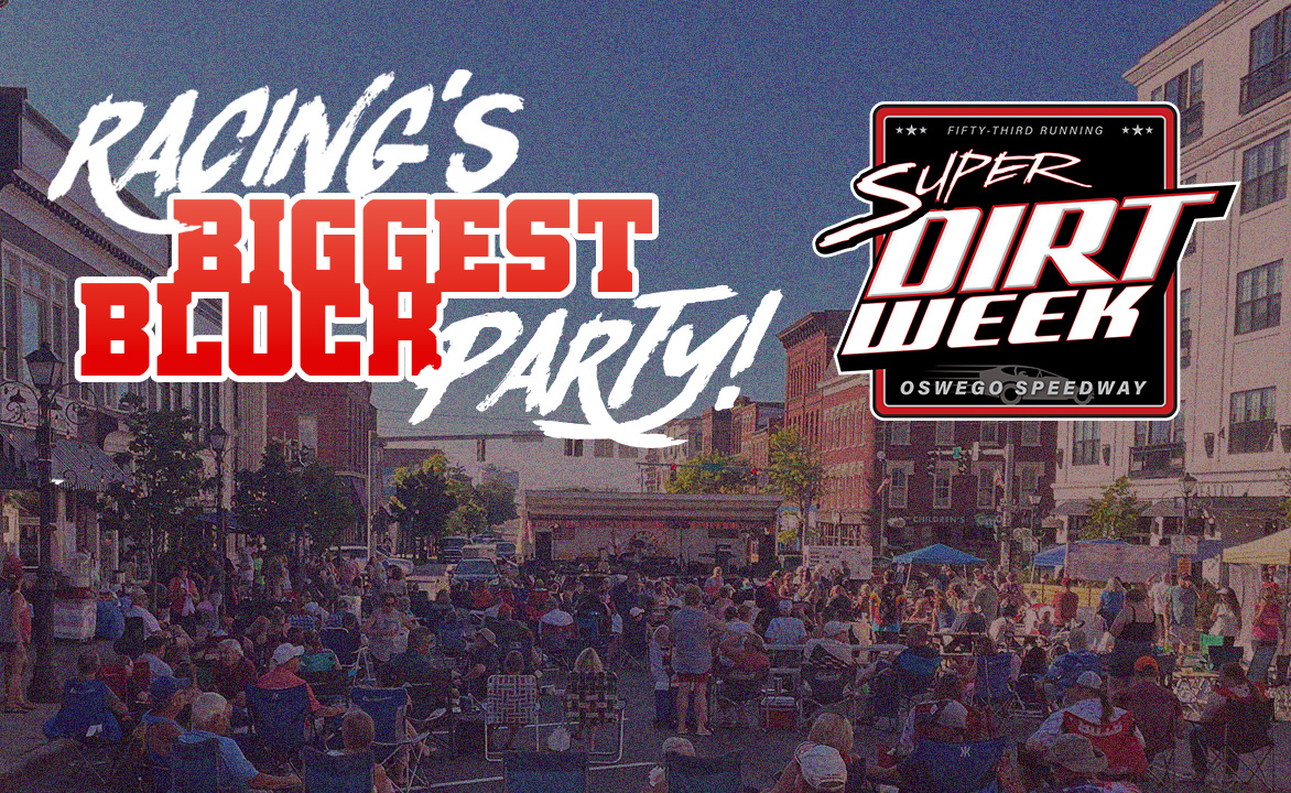 SuperDIRTWeek's tweet card. Super DIRT Week - Super DIRT Week Bringing Racing’s Biggest Block Party to Downtown Oswego