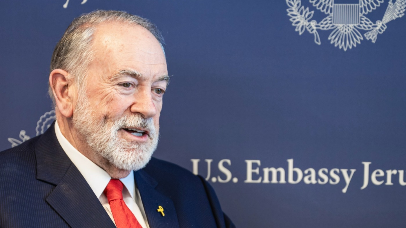 DanielEstrin's tweet card. In an interview with NPR, U.S. Ambassador to Israel Mike Huckabee said the U.K., Canada and France were "blaming the wrong perpetrator," and that Hamas is responsible for the suffering in Gaza.