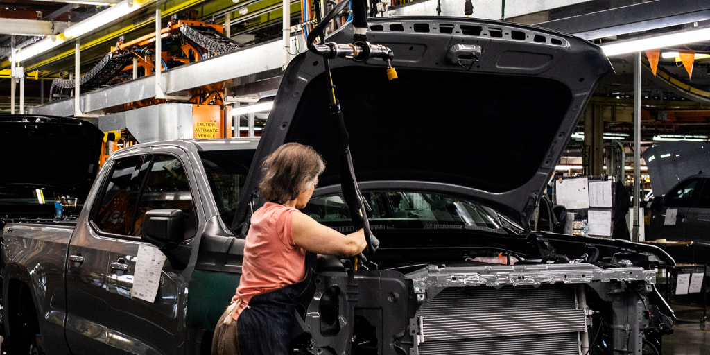 IfSixWere9's tweet card. The president's trade policies are wreaking havoc on the American auto industry. Another automaker, Stellantis, also reported losses this week.