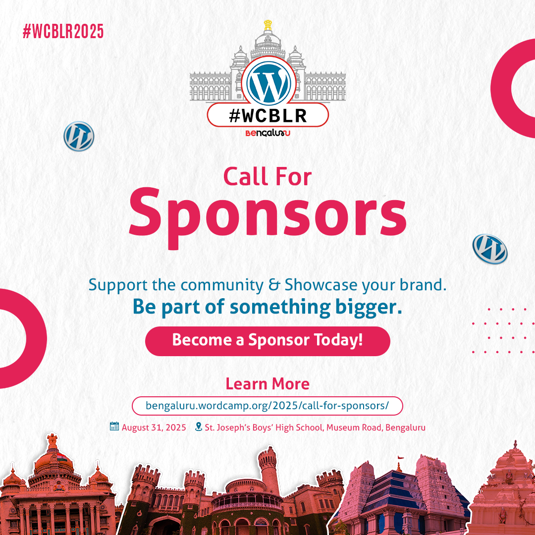 WordCampBLR's tweet card. WordCamp Bengaluru is a friendly gathering of people who use, build, and support WordPress. It brings together developers, designers, bloggers, small business owners, and others who work with websi…