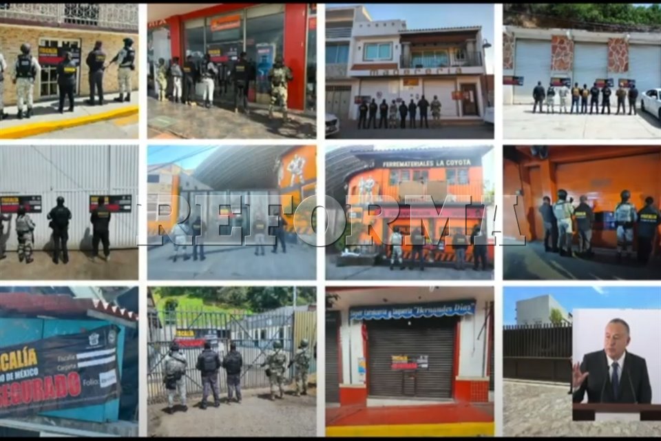 Reforma's tweet card. Autoridades exhibieron alzas de precios en productos y materiales de construcción impuestos por extorsionadores en 14 municipios de Edomex.