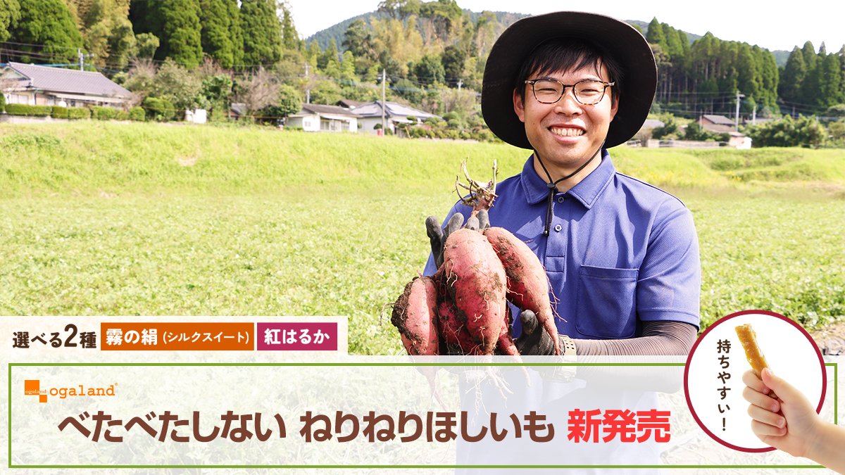 press_kagoshima's tweet card. スティック状で食べやすい！「べたべたしない ねりねりほしいも」発売のお知らせさつまいもの自然な甘みがつまった、無添加※干し芋スティック スティック状で食べやすい"べたべたしない ねりねりほしいも"を「さつま天然堂」より発売しました。 商品名