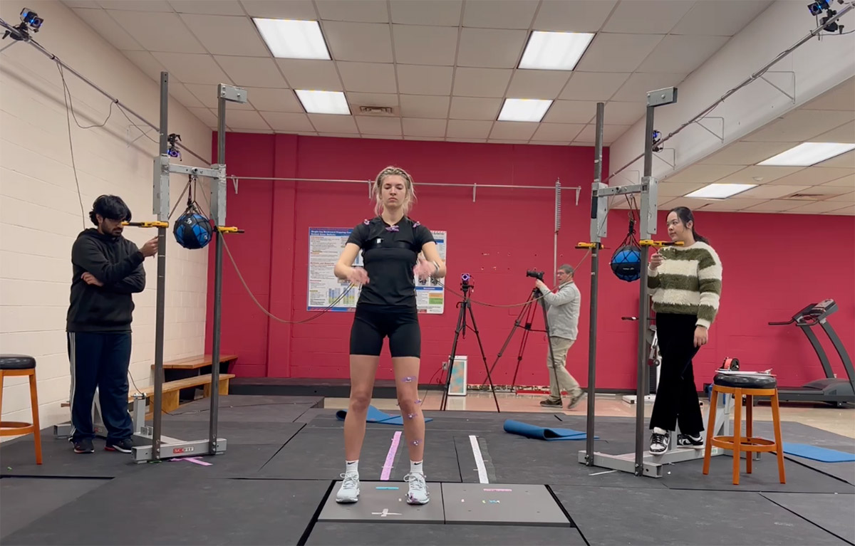 KUSOEHS's tweet card. KU study examines how noncontact ACL injuries can be prevented with jumping tests.