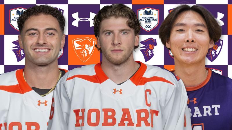 HWSAthletics's tweet card. Three Hobart Statesmen were among the 46 student-athletes celebrated for their academic and athletic excellence with a spot on the 2024-25 Academic All-America® NCAA Division III Men's At-Large Teams...