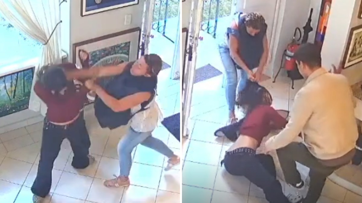 CBNoficial's tweet card. O caso aconteceu em Curitiba, na última sexta-feira (18). Imagens de câmeras de segurança registraram as agressões.