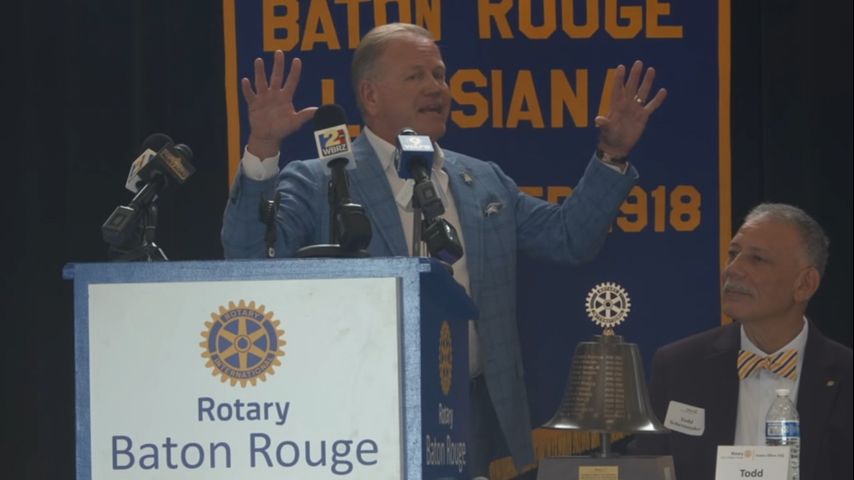 WBRZ's tweet card. Brian Kelly to speak to Rotary Club of Baton Rouge ahead of fourth season coaching Tigers