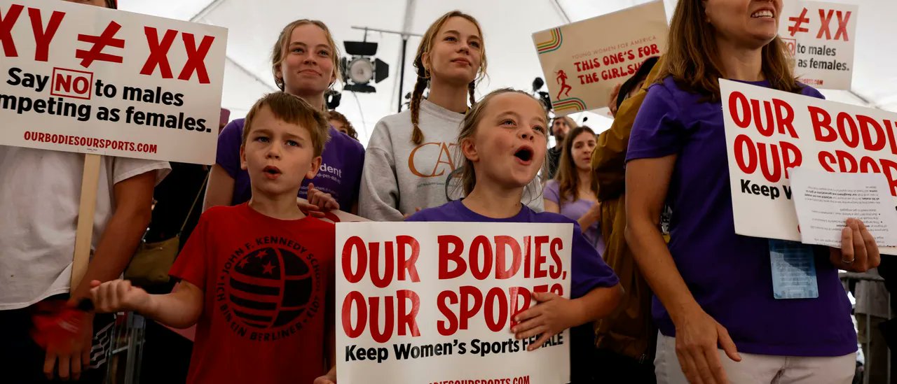 DefendingEd's tweet card. After only six months into President Donald Trump’s second administration, most states are now prohibiting men from participating in women’s sports. This is great news for our nation’s student...