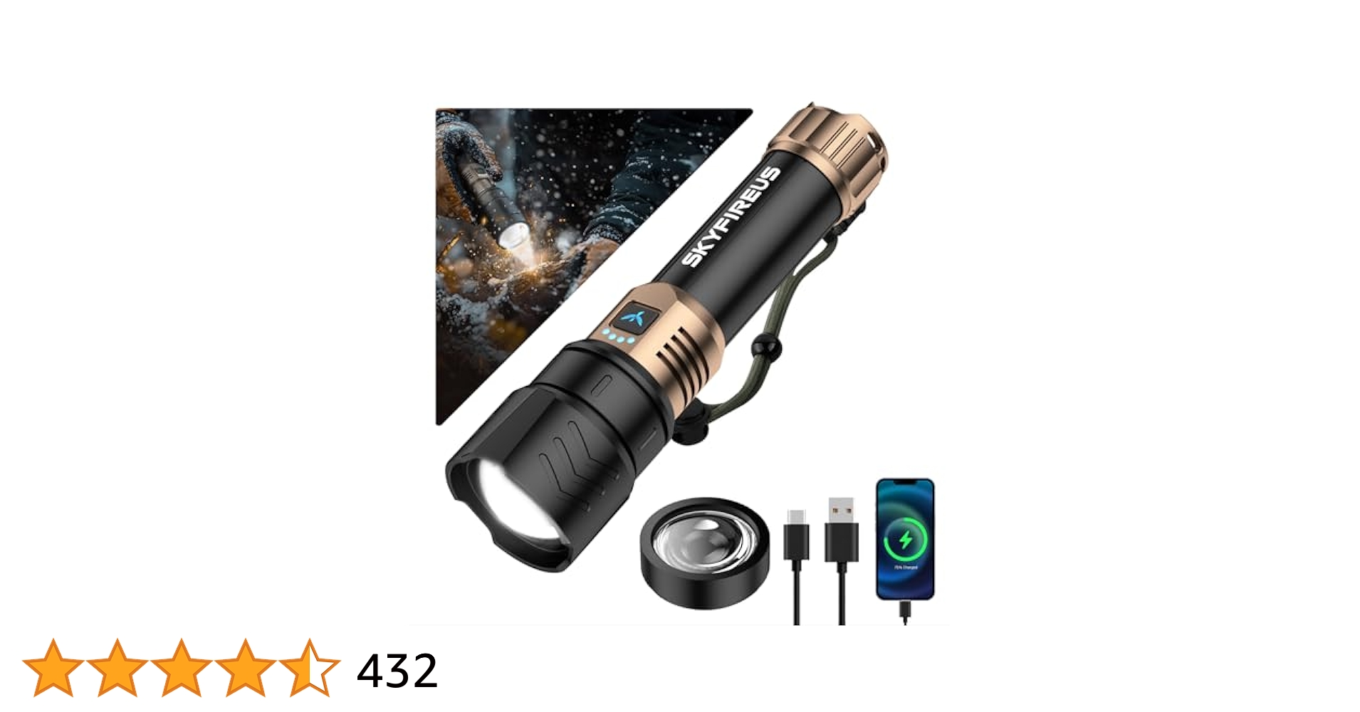 try2underit's tweet card. Skyfire LED flashlight 10000 lumen canglong 1353 flashlight flashlights high lumens 100000 lumen flashlight Tactical super bright flashlight 9000000 lumens tactical flashlight 100000 lumen flashlight...