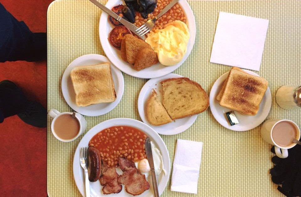 MetroUK's tweet card. Looks like sausage and beans are back on the menu at Regency Cafe
