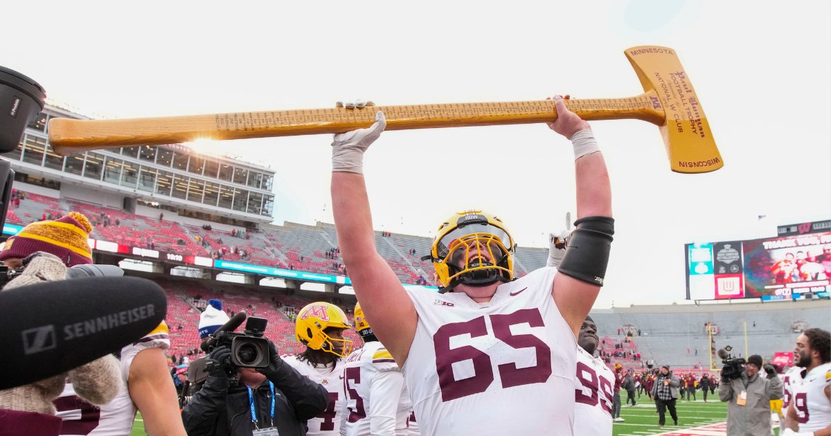 MinnesotaOn3's tweet card. The Minnesota Golden Gophers offensive line will have three new starters in 2025 while two returning starters flip positions.