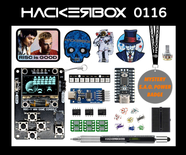 HackerBoxes's tweet card. HackerBox 0116: RISC Is Good: Welcome to HackerBox 0116. Experience how RISC architecture is going to change everything. Experiment with a number of super low-cost microcontrollers from the CH32V003...