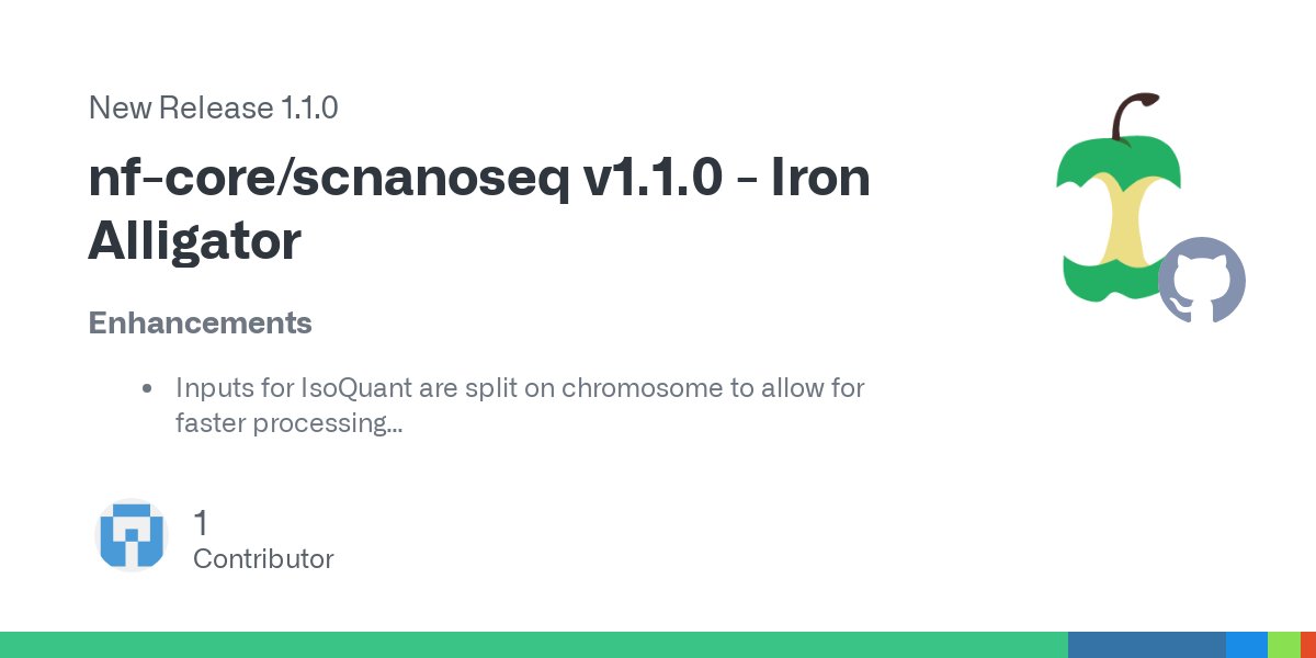 nf_core's tweet card. Enhancements Inputs for IsoQuant are split on chromosome to allow for faster processing The read counts QC metric is now able to leverage NanoPlot counts if FastQC is skipped Added oarfish as an o...
