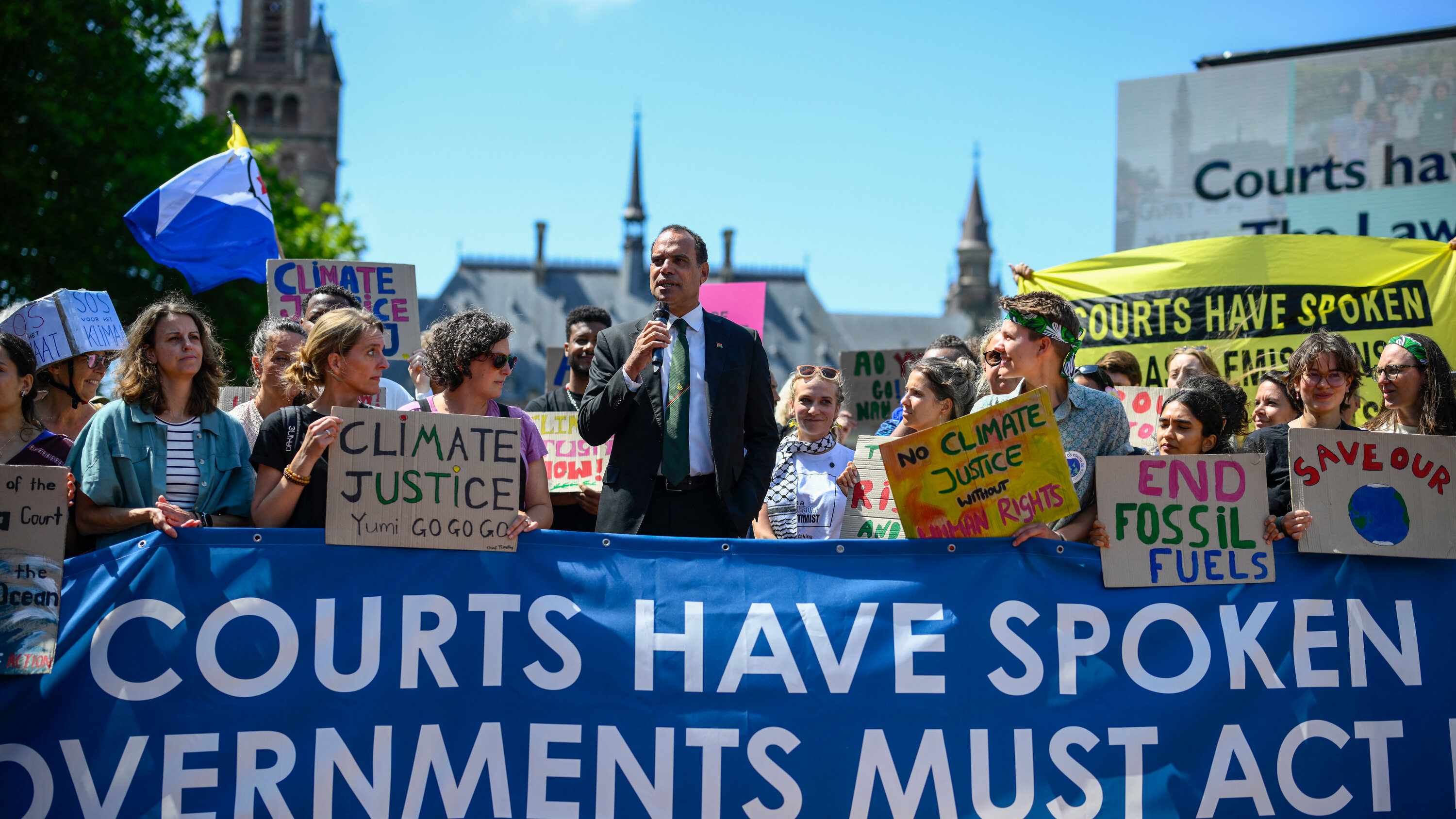 CleanAirMoms's tweet card. The International Court of Justice called global warming an “urgent and existential threat” at a closely watched case in The Hague.