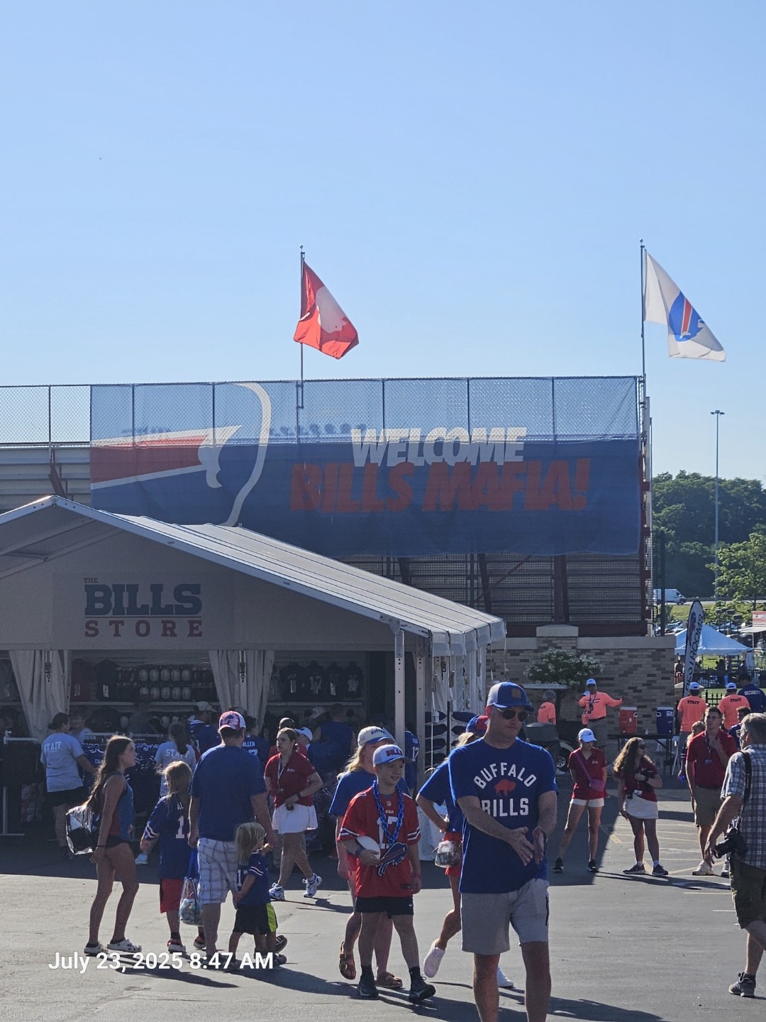 BuffaloFAMbase's tweet card. Wall-to-wall sunshine greeted the Mafia on our return to St. John Fisher on Wednesday morning. Very little if anything has changed with the setup, and all the logistics ran smoothly for me. Lunch...