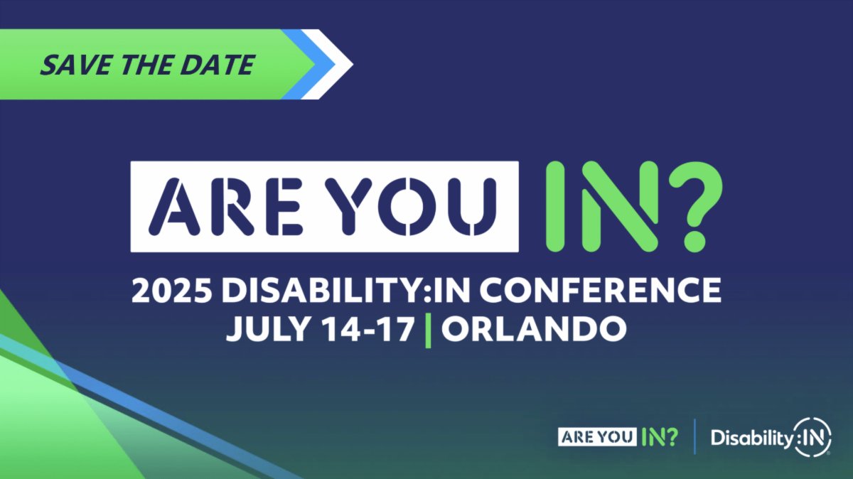 TPGinteractive's tweet card. TPGi is attending the 2025 Disability:IN Conference, which will be held from July 14 to 17 in Orlando, FL!