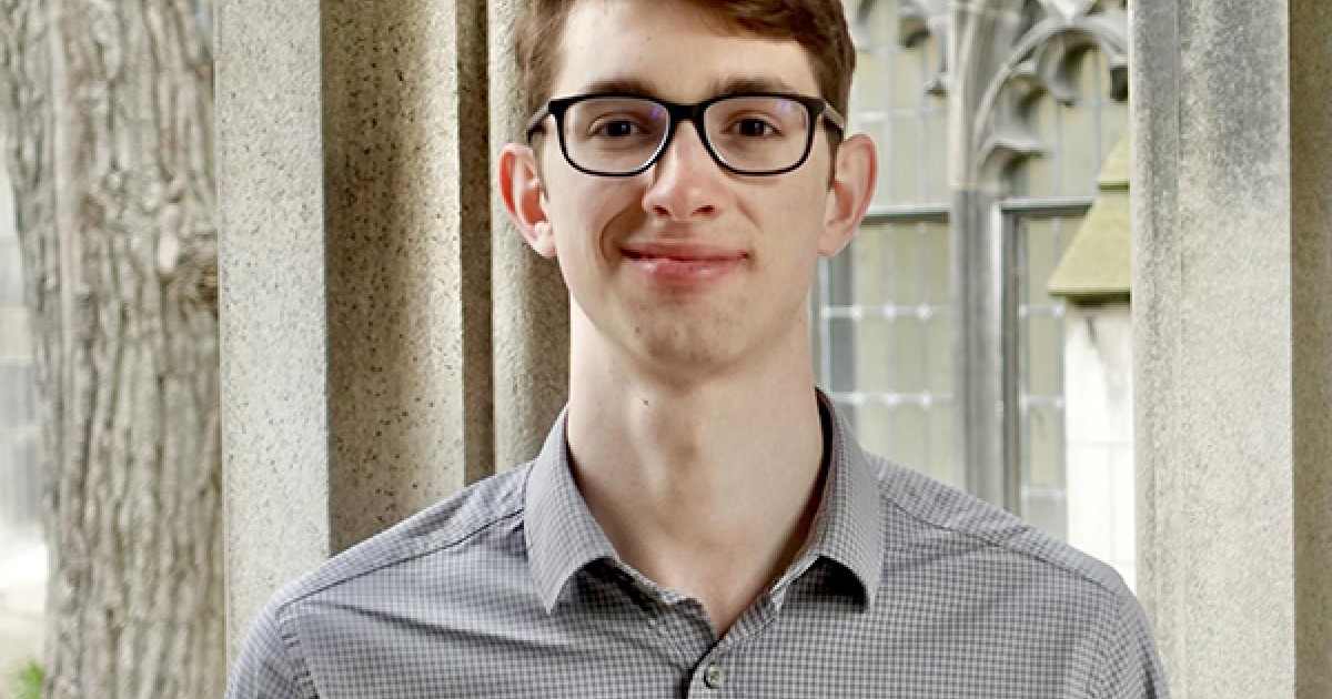 UChicagoPME's tweet card. Quantum molecular engineering major Connor Blake earns 2025 Goldwater Scholarship
