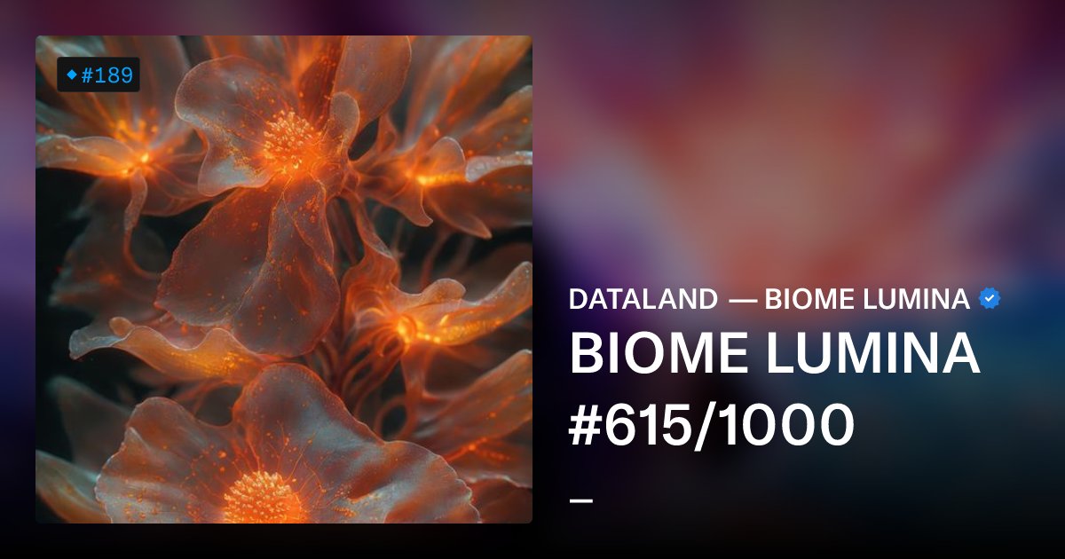 RefikAnadolBot's tweet card. The Dataland Founding Digital Collection, Biome Lumina, is the first series of 1,000 unique living paintings on blockchain by Refik Anadol Studio for Dataland. Biome Lumina represents a bold new...